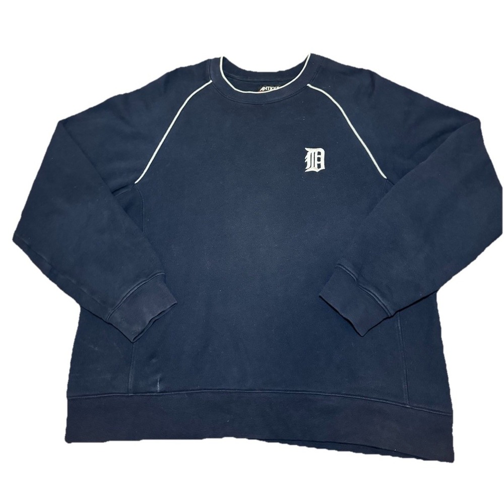 VINTAGE Detroit Tigers Antigua Men Crewneck Water Wicking Size Medium Baseball